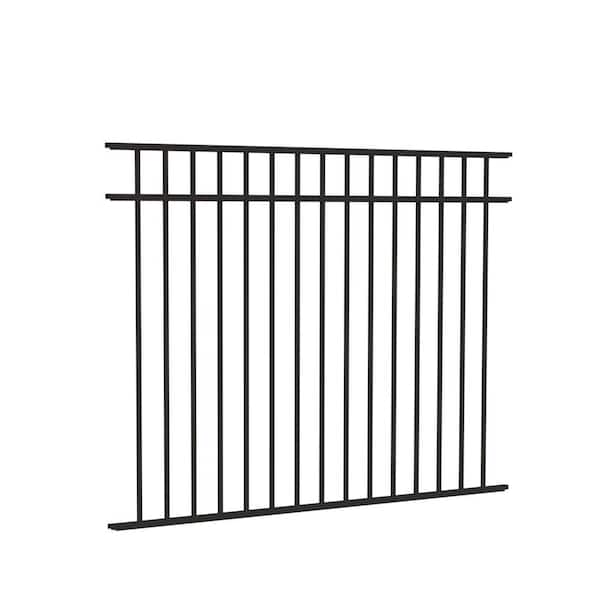 Freedom 6-ft H x 2-1/2-in W Black Aluminum Decorative Line Fence Post