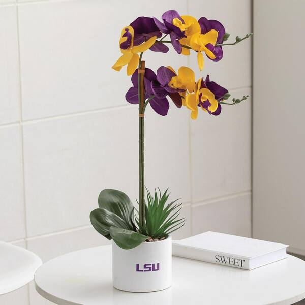 FOREVER LEAF 20 in. LSU Tigers Artificial Orchid Plant, Snake