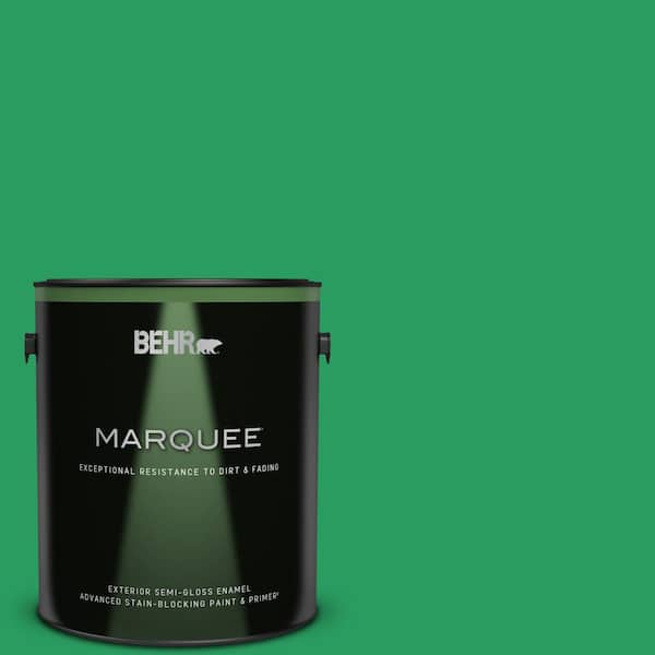 BEHR MARQUEE 1 gal. #S-G-450 Herbal Tea Semi-Gloss Enamel Exterior Paint & Primer
