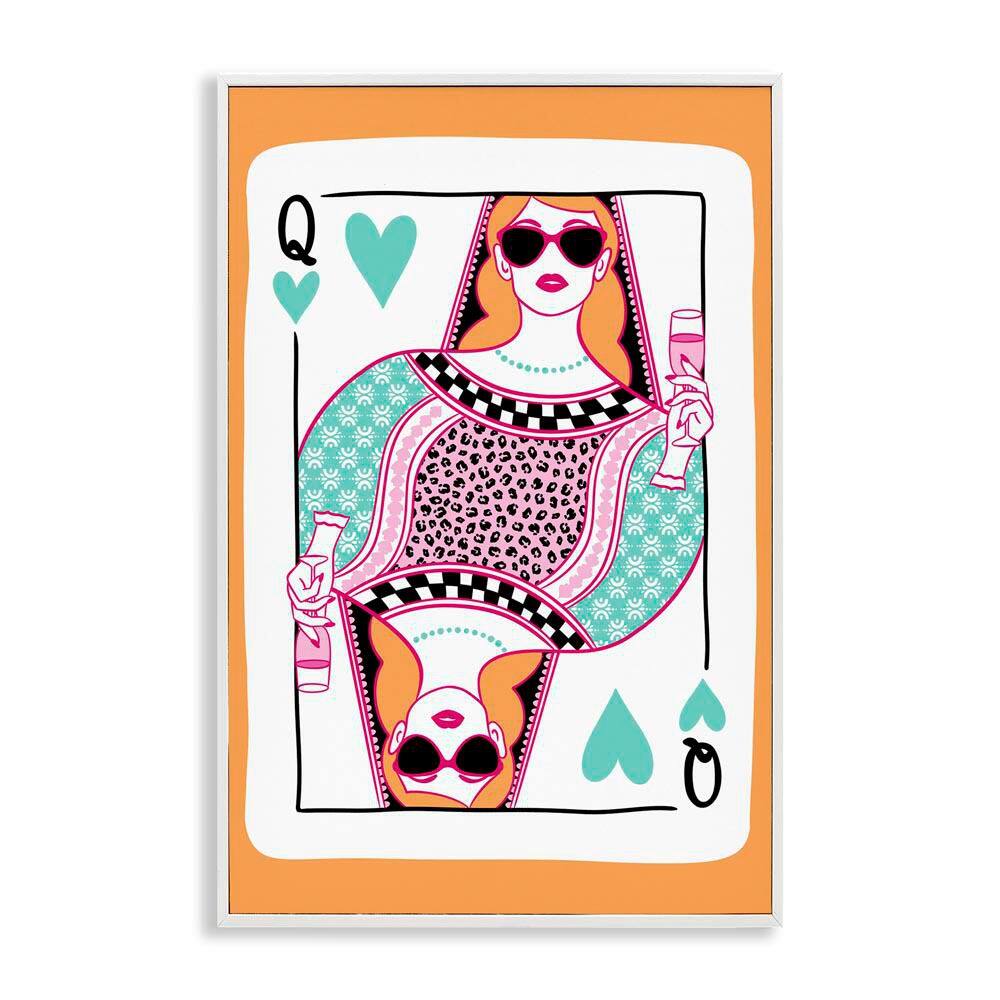 Queen of Hearts and Drink by JJ Design House LLC White Framed People Giclee Art Print 18 in. x 12 in. price history on PriceWatchPro