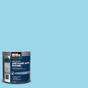 1 qt. #P490-2 Blue Sarong Semi-Gloss Enamel Urethane Alkyd Interior/Exterior Paint