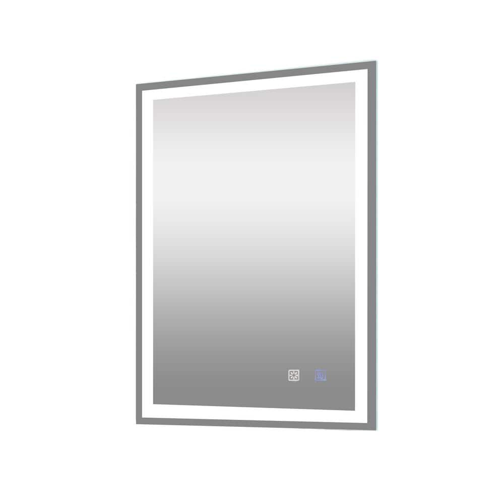 36.00 in. W x 24.00 in. H Rectangular Frameless Anti-Fog Wall Mount Bathroo