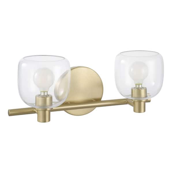 Thesis Valentina 15-in. 2-light Champagne Gold Vanity Light with