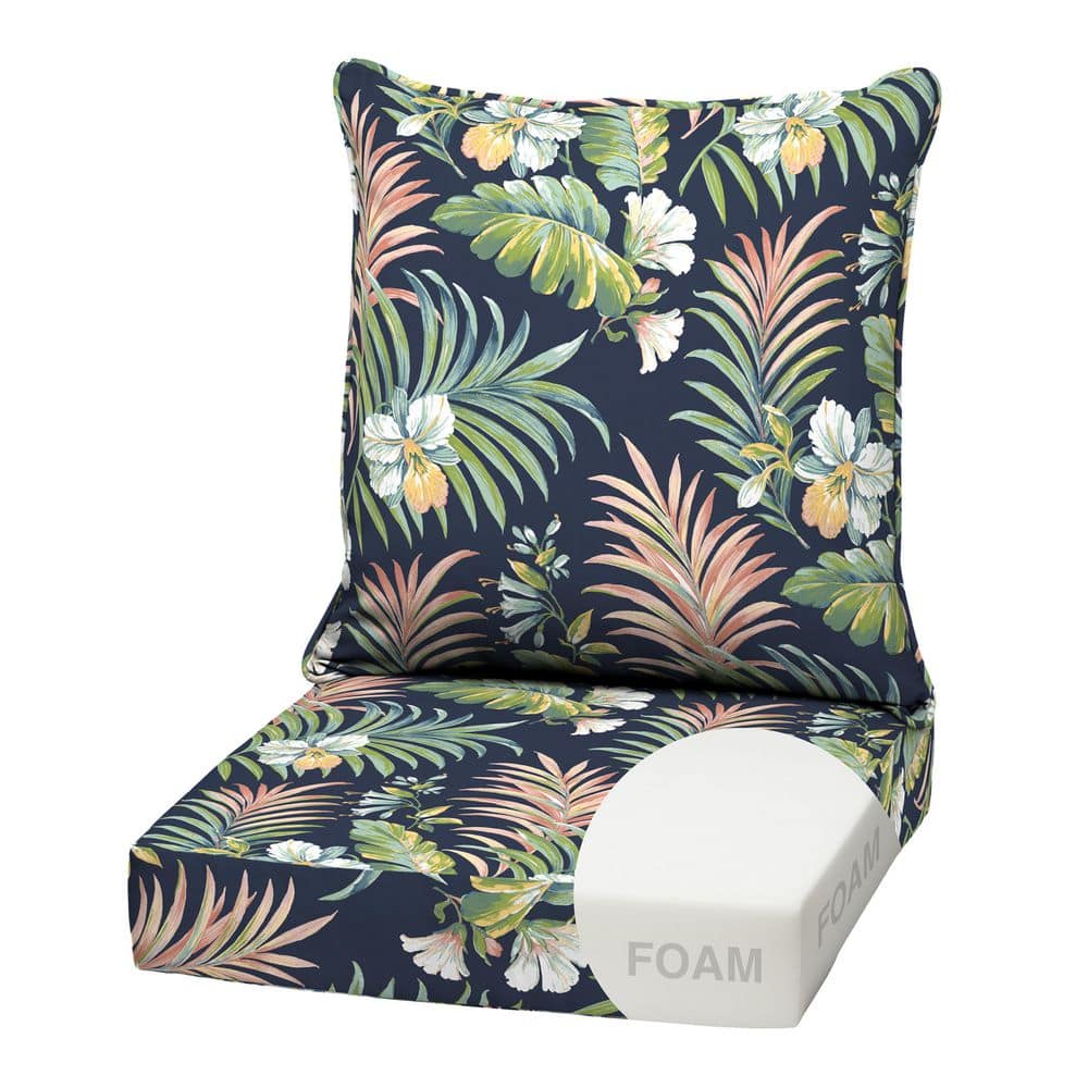 ARDEN 22 in. x 24 in. 2-Piece Foam Deep Seating Outdoor Lounge Chair ...