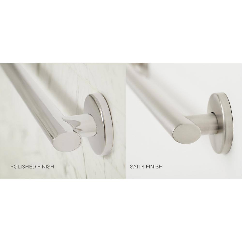 12" Satin Stainless Steel Wall Mounted Bathroom Grab Bar
