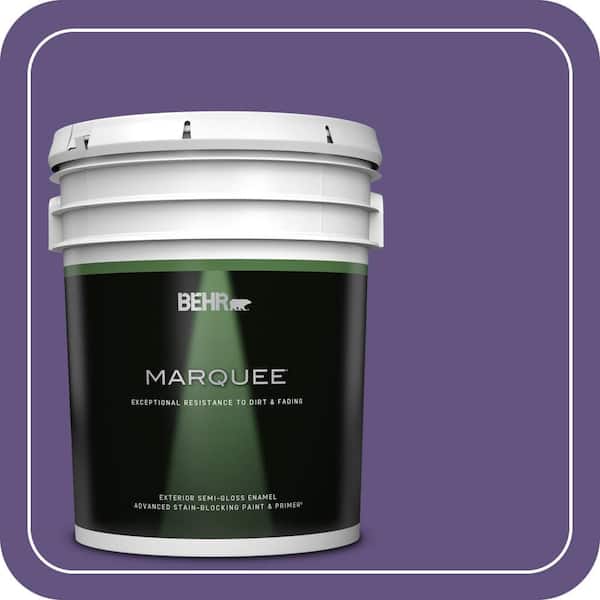 BEHR MARQUEE 5 gal. #MQ4-28 Purple Sky Semi-Gloss Enamel Exterior Paint & Primer