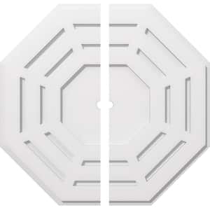 1 in. P X 10-1/4 in. C X 26 in. OD X 1 in. ID Westin Architectural Grade PVC Contemporary Ceiling Medallion, Two Piece