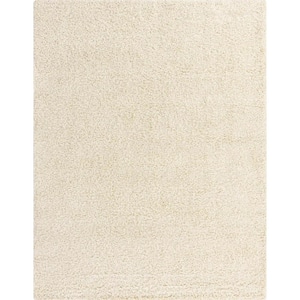 Solid Shag Pure Ivory 10' 0 x 13' 1 Area Rug