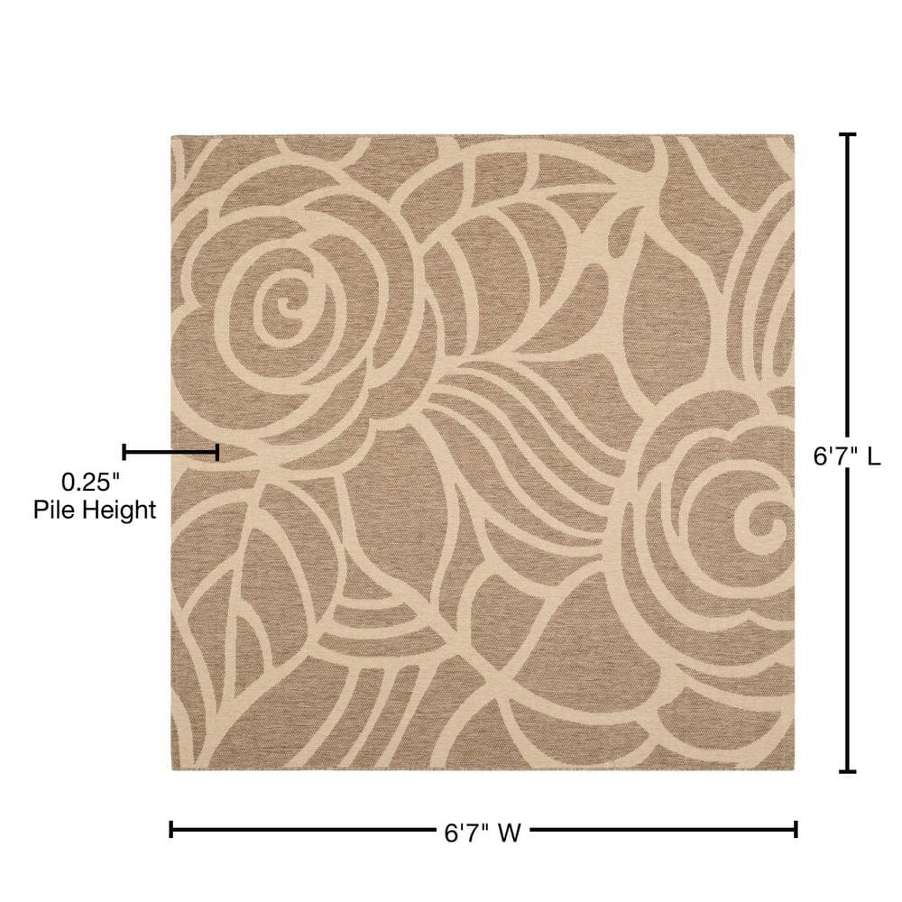 Blue Square Easy-Care Synthetic Indoor/Outdoor Area Rug