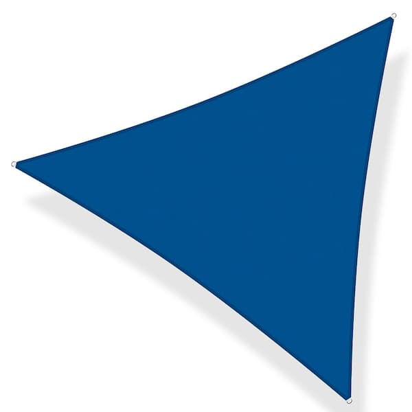 Artpuch 8 ft. x 8 ft. x 8 ft. 185 GSM Blue Equilteral Triangle UV Block Sun Shade Sail for Yard and Swimming Pool etc.