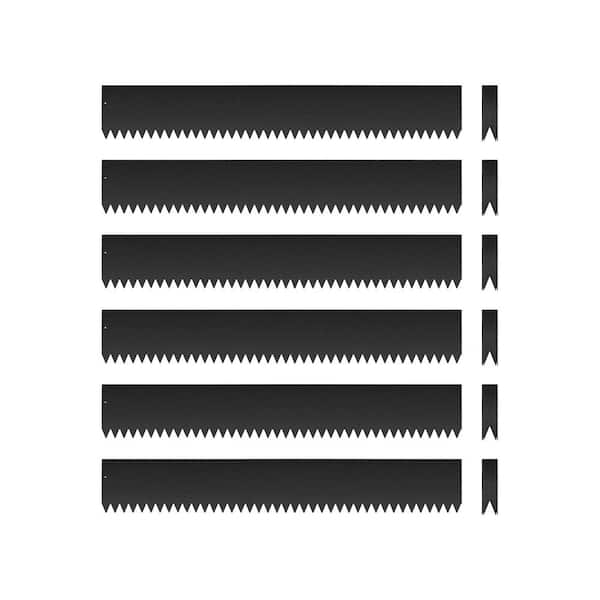 Steel Landscape Edging Kit 40 in. L x 6 in. H x 20 ft. Seamless Connection Bendable Gold Metal Edging 6-Pack