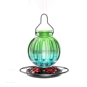 Leak Proof Multi-Colored Glass Hanging Humming Bird Nectar Feeder-26 oz. (1-Pack)