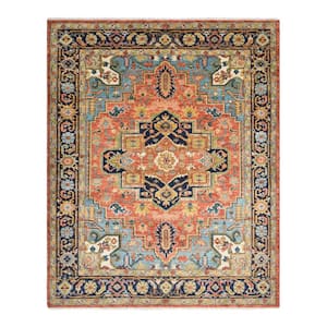 Miranda Serapi Rust 8 ft. x 10 ft. Floral Hand Knotted Area Rug
