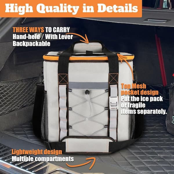 Misopily 45 qt. Collapsible Insulated Rolling Cooler Bag with