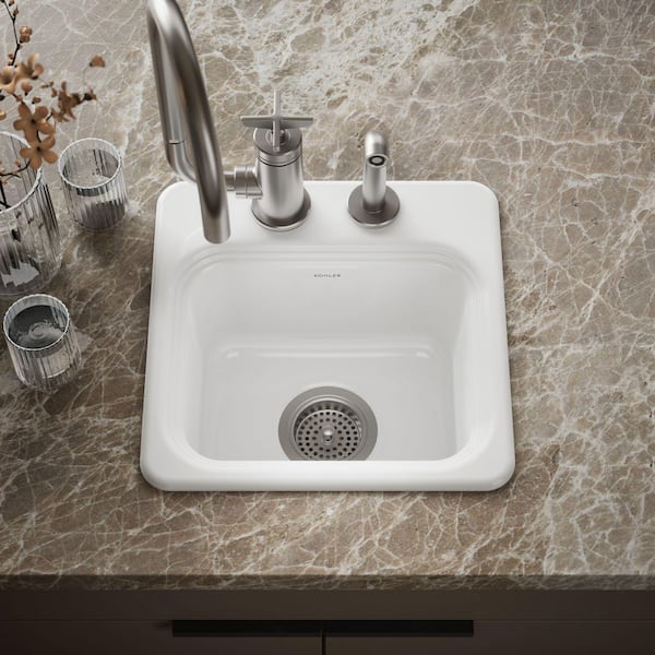 Northland Cast Iron 15 in. Drop-In Bar Sink in White