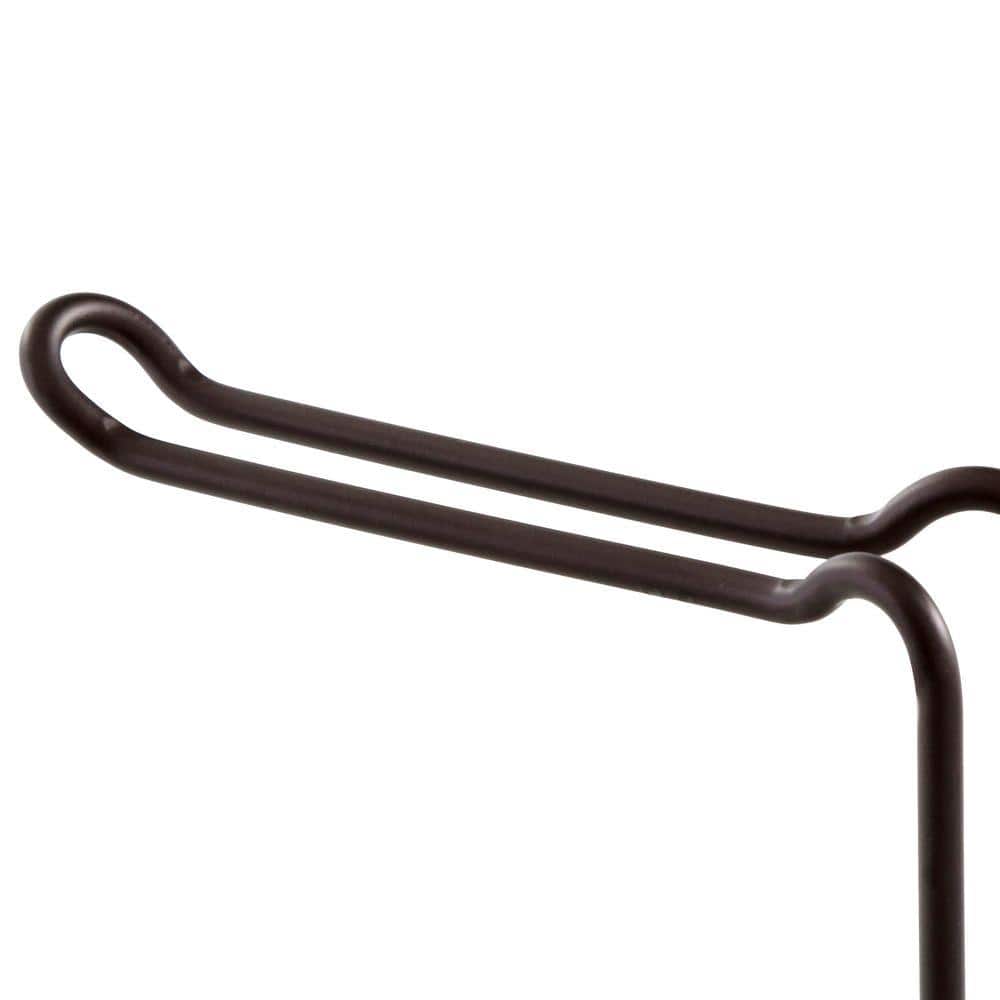 Bronze Free-Standing Steel Toilet Paper Holder and Reserve