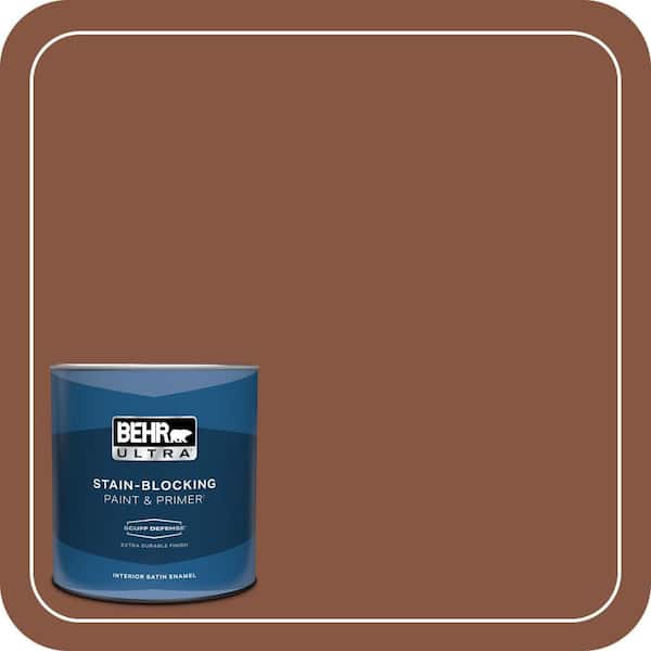 BEHR ULTRA 1 qt. #S210-7 October Leaves Extra Durable Satin Enamel Interior Paint & Primer