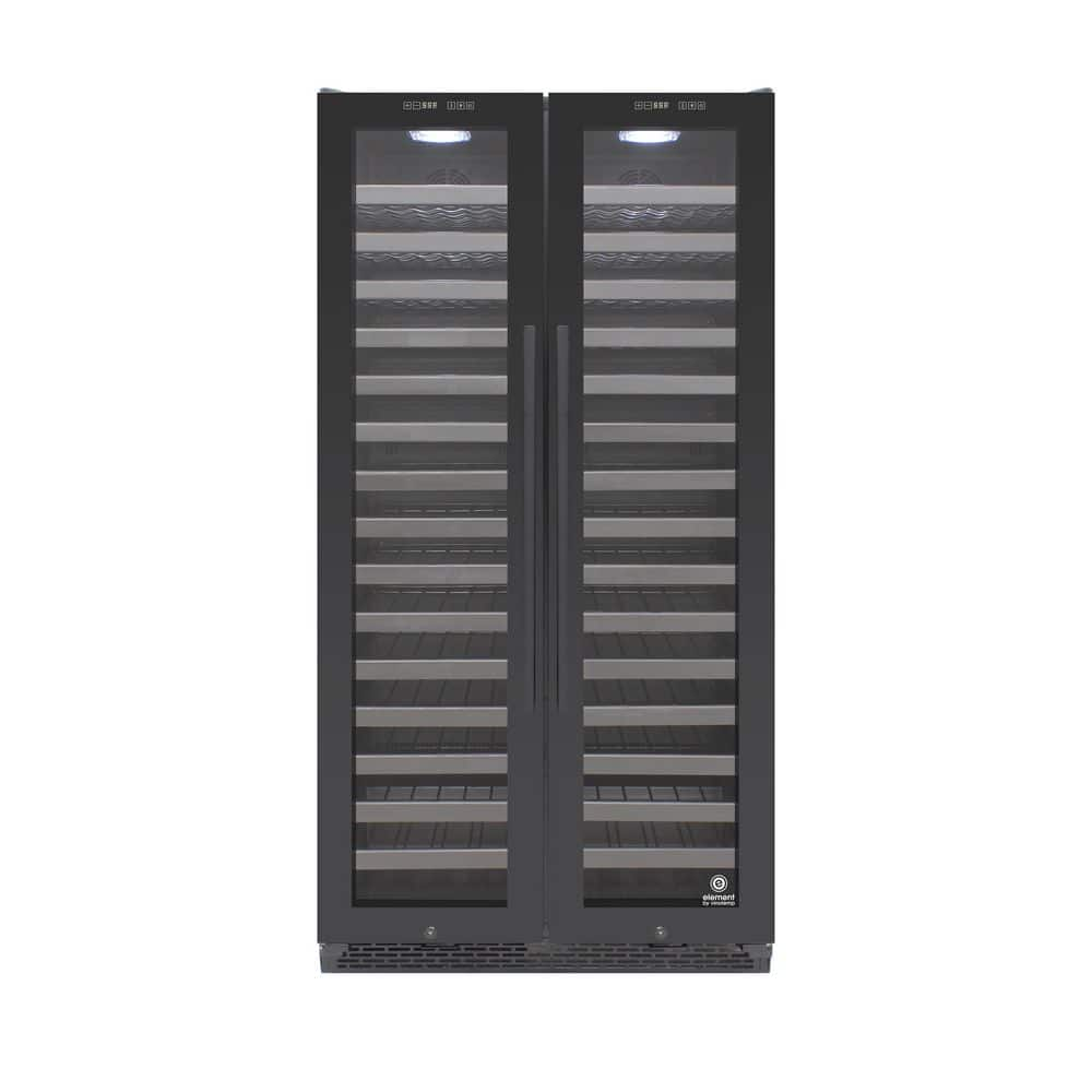 Element Dual-Zone 180-Bottle Free Standing Wine Cooler in Black EL ...