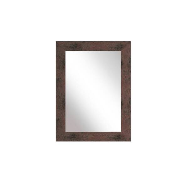 Unbranded 21 in. H x 32 in. W Rectangle Framed Industrial Accent Mirror