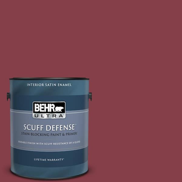 BEHR ULTRA 1 gal. #S-H-120 Antique Ruby Extra Durable Satin Enamel Interior Paint & Primer