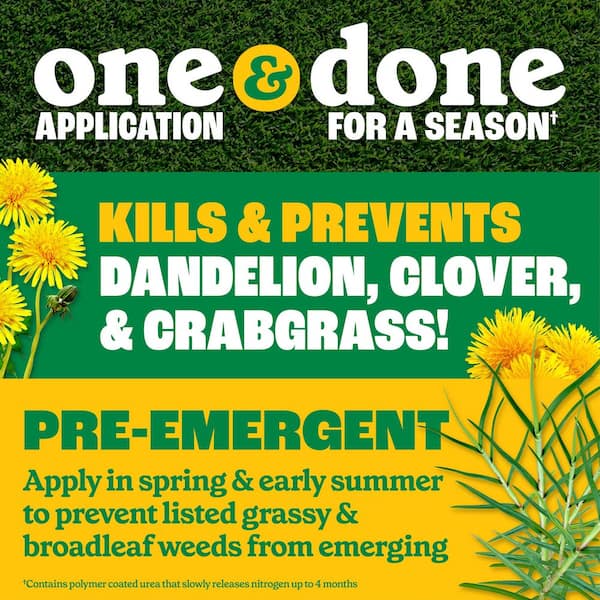 43.2 lbs. 12,000 sq. ft. Full Season Weed and Feed Lawn Fertilizer Plus Crabgrass Control 25-0-8