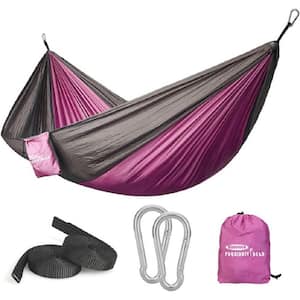 Camping 8.8 ft. Portable Hammock Bed Hammock in Pink And Gray