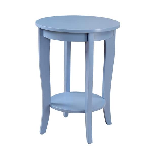 Convenience Concepts American Heritage Round Blue End Table
