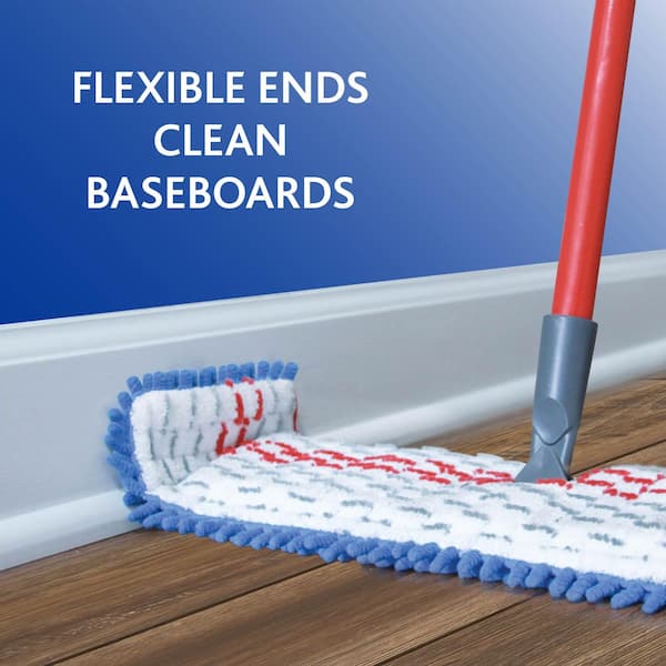 Baseboard Cleaner Tool with 58 Long Handle Wall Cleaner Mop with  Extendable
