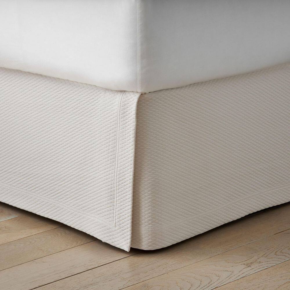 Company Cotton 14 in. Diamond Weave Ivory Queen Bed Skirt price history on PriceWatchPro