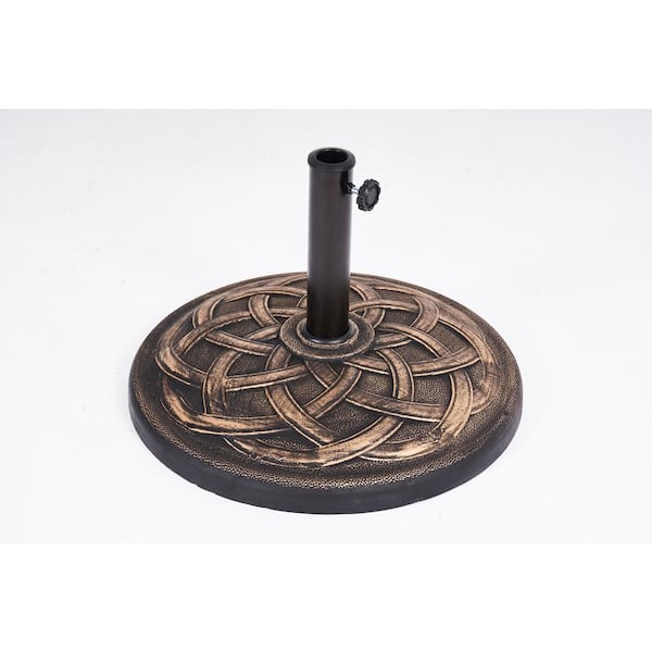 Tidoin 42 lbs. Resin Patio Umbrella Base in Bronze