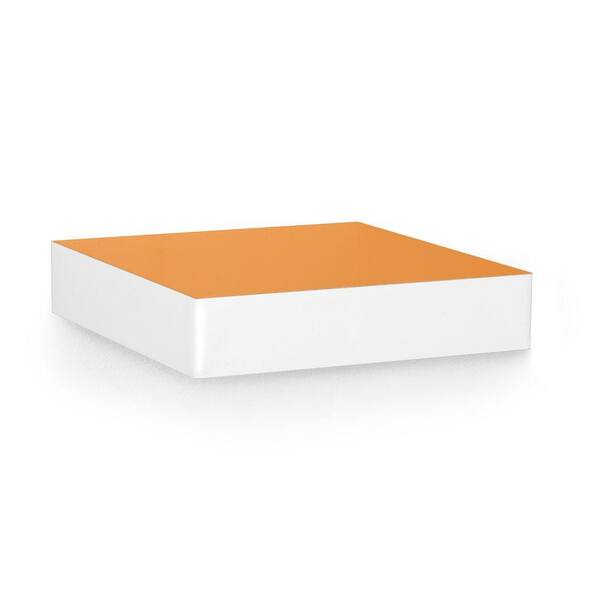 Way Basics zBoard 9.8 in. x 2 in. Wall Shelf and Decorative Shelf in Orange