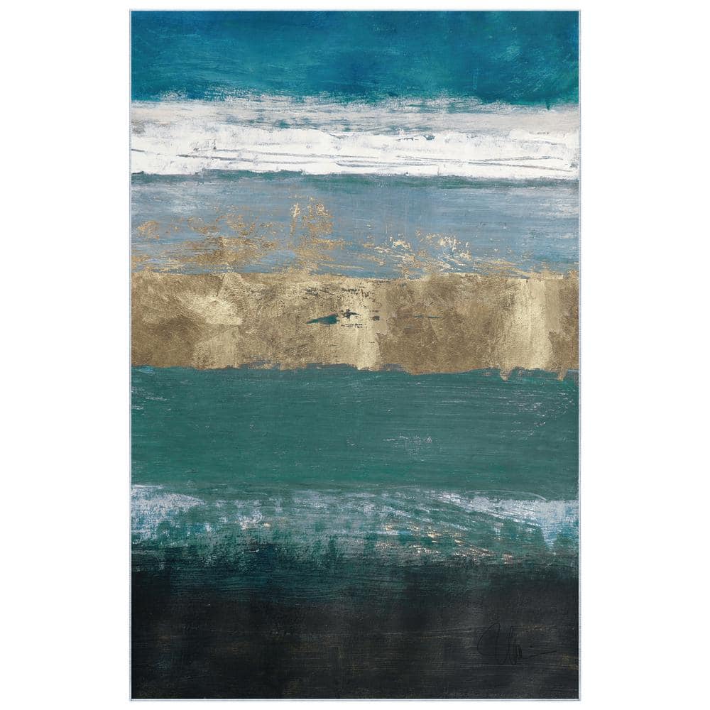 Multi-Colored 5 ft. x 8 ft. Horizons Across the Blue Washable Color Block Art Area Rug price history on PriceWatchPro