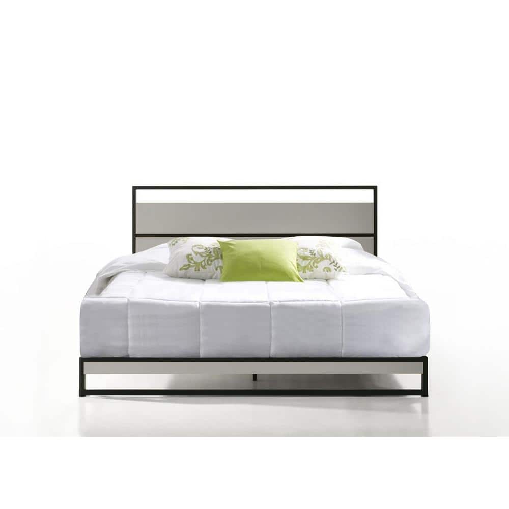 Belle Isle Furniture Eagle Harbor Modern Wood Low Profile Bed  Queen  Black