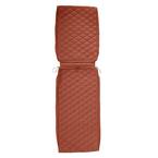 Montlake FadeSafe 80 in. D x 26 in. W x 3 in. T Spice Quilted Chaise Lounge Cushion Slipcover