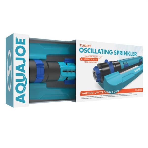 AQUA JOE 20-Nozzle Turbo Oscillation Sprinkler with Range, Width