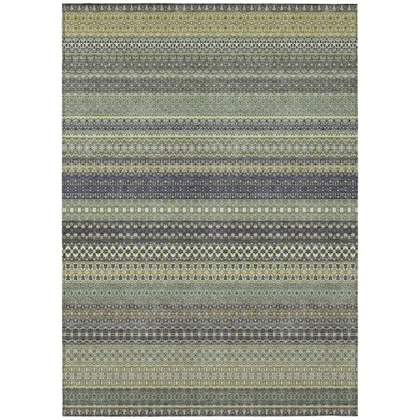 Addison Rugs Chantille ACN527 Sage 5 ft. x 7 ft. 6 in. Machine Washable Indoor/Outdoor Geometric Area Rug
