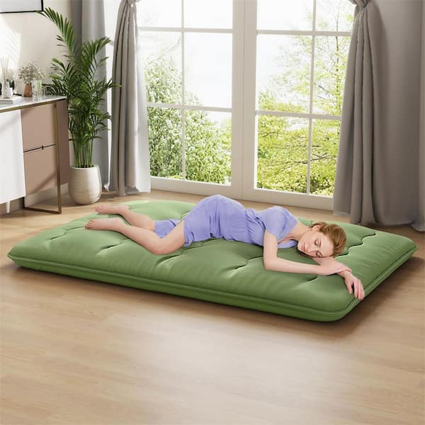 Costway 4 in. Full Futon Mattress Japanese Floor Pad with Washable