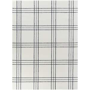 Turner White 5 ft. 3 in. x 7 ft. Plaid Area Rug