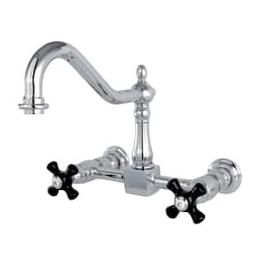Duchess 2-Handle Wall-Mount Standard Kitchen Faucet in Polished Chrome