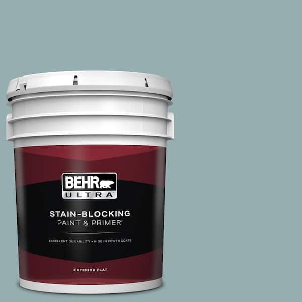 BEHR ULTRA 5 gal. #ICC-66 Quiet Moment Flat Exterior Paint & Primer