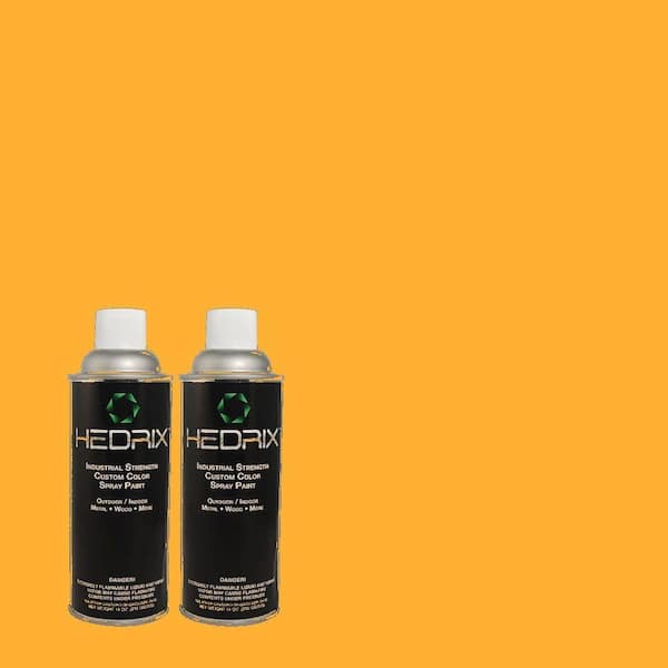 Hedrix 11 oz. Match of S-G-310 Peach Butter Semi-Gloss Custom Spray Paint (2-Pack)