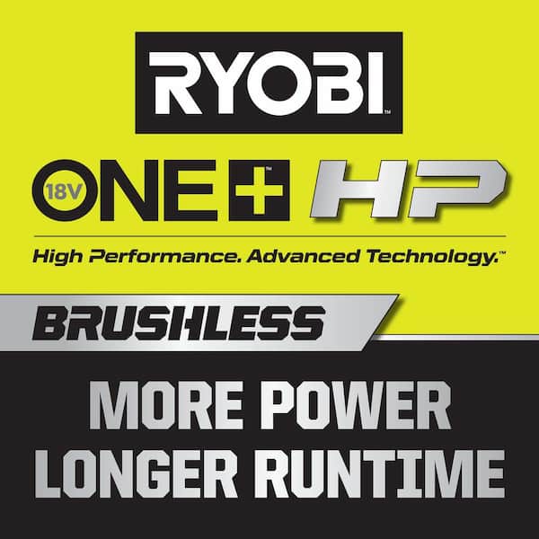 RYOBI P2570-PS ONE+ HP 18V Brushless Whisper Series Battery 12 in. Chainsaw and 8 in. Pole Saw with 6.0 Ah Battery and Charger - 2