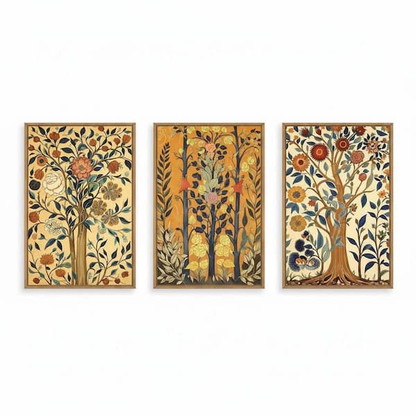 Abstract Flower Framed Wall Art 24 in. x 16 in. LINBQ277 - The