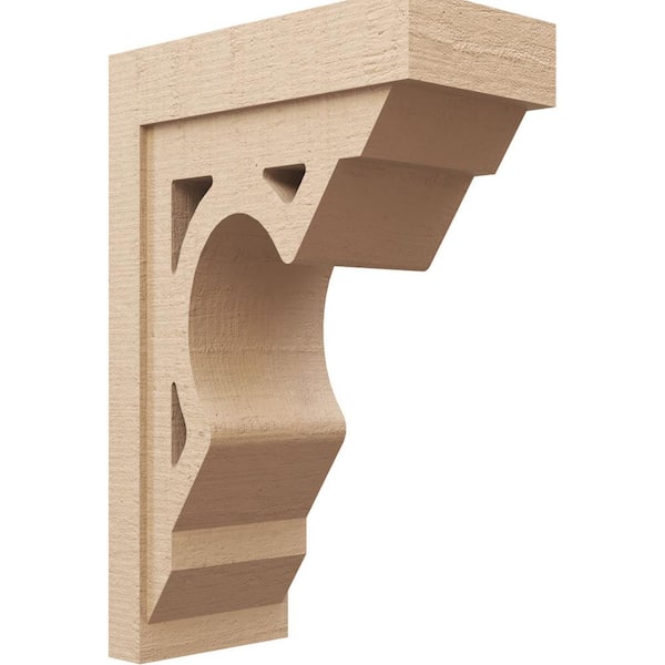 Ekena Millwork 11-in. x 22-in. x 33-in. Series 2 Classic Sheridan Rough Cedar Woodgrain Timberthane Polyurethane Corbel, Primed Tan