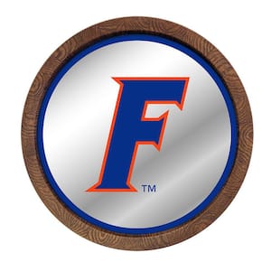 Auburn Tigers: Faux Barrel Top Mirrored Wall Sign - Orange Edge