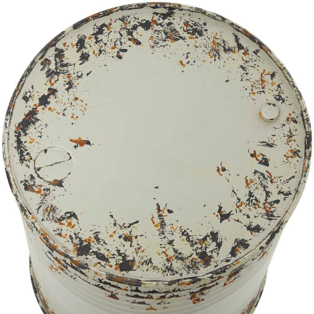 Multi Colored Metal Drum Nesting Accent Tables, Set of 3