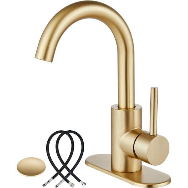 PICTURESQUE CENDU LLC Single Handle Bar Faucet Deckplate Included in Brushed Gold