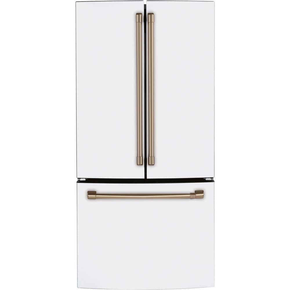 Matte White Smart French Door Refrigerator with Ice Maker