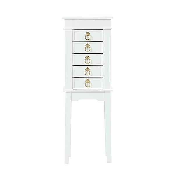 HIVES HONEY Meg White 34 H x 11.87 W x 8.5 D Jewelry Armoire