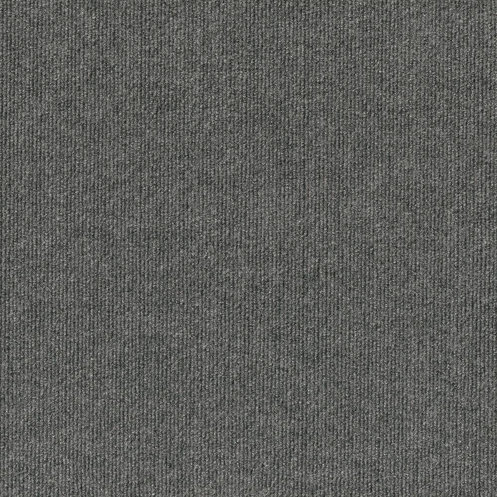 TrafficMaster Elevations - Sky Gray - 12 ft. 15 oz. SD Polyester Texture Full Roll Carpet sq. ft/Roll, Sky Grey
